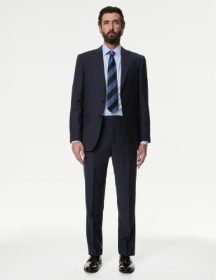 Regular Fit Pure Wool Check Suit