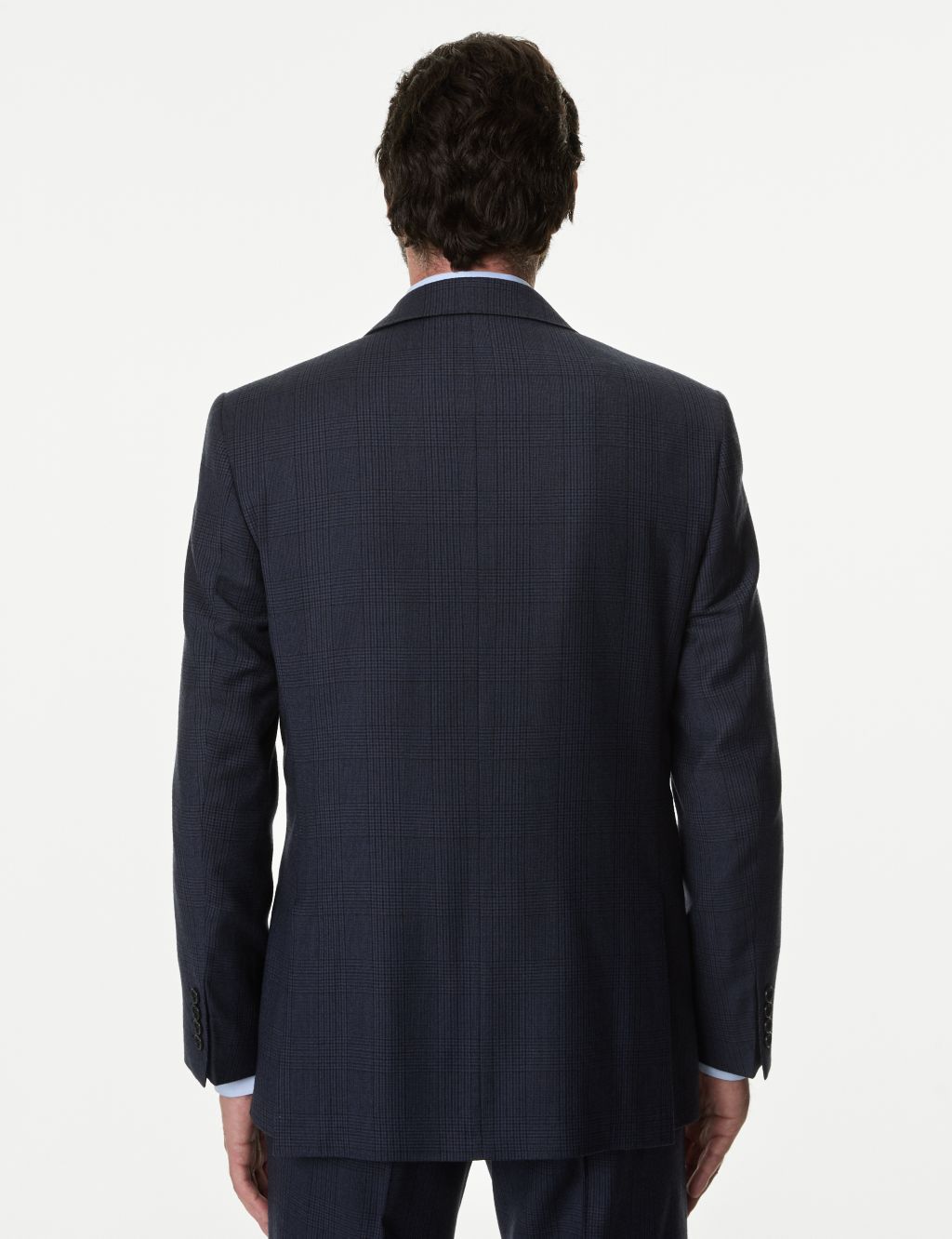 Regular Fit Pure Wool Check Suit image 3