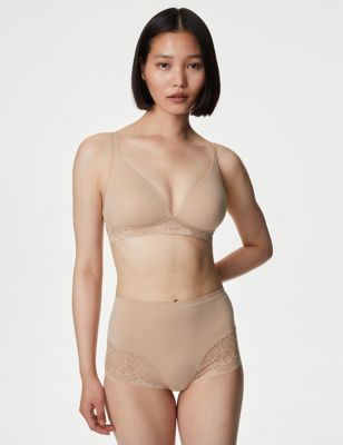 M&S COLLECTION ALMOND / NUDE LIGHT AS AIR PADDED UNDERWIRED BRA
