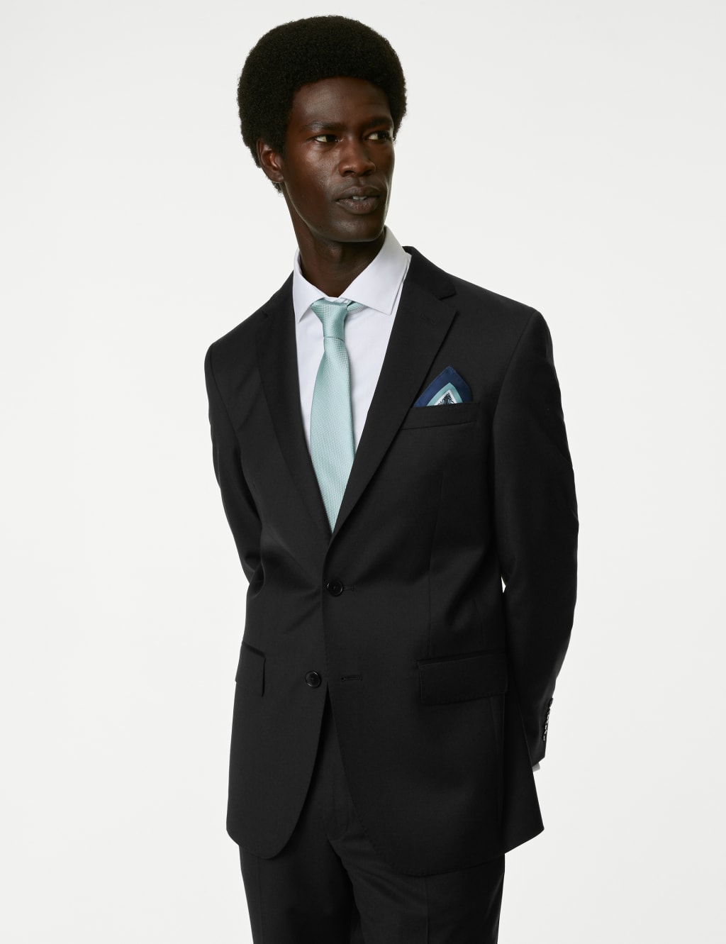 Tailored Fit Pure Wool Twill Suit image 2