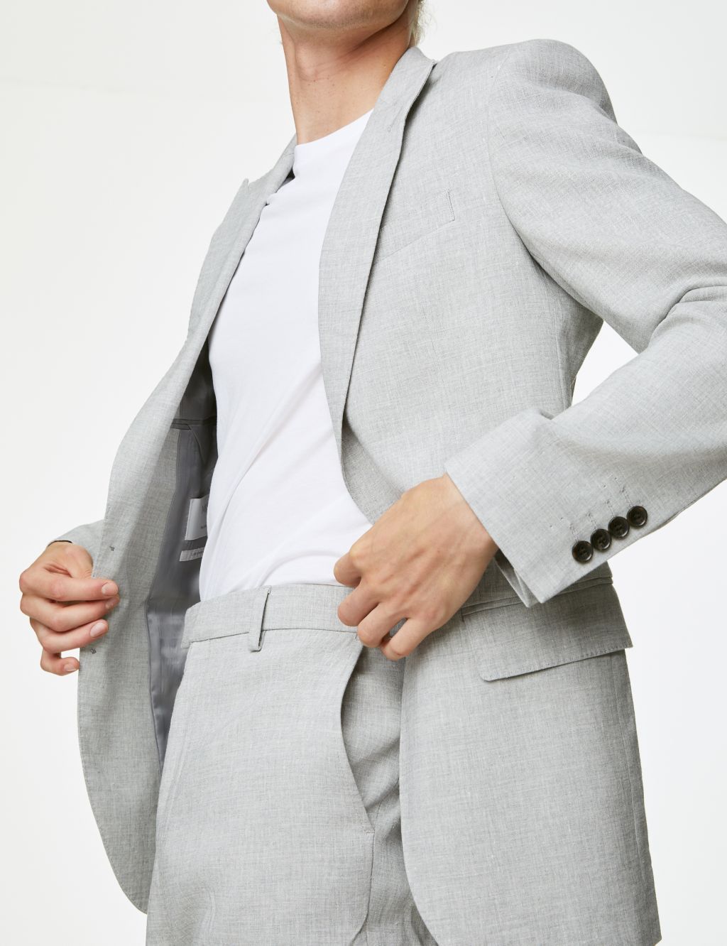 Tailored Fit Italian Linen Miracle™ Suit image 7