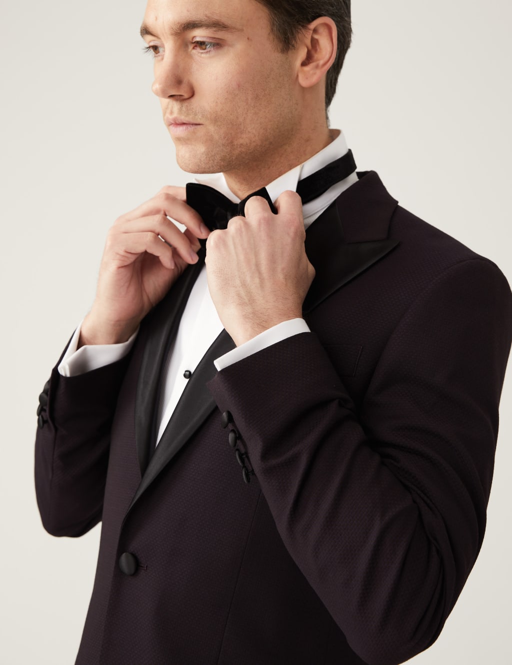 Burgundy Slim Fit Tuxedo image 6