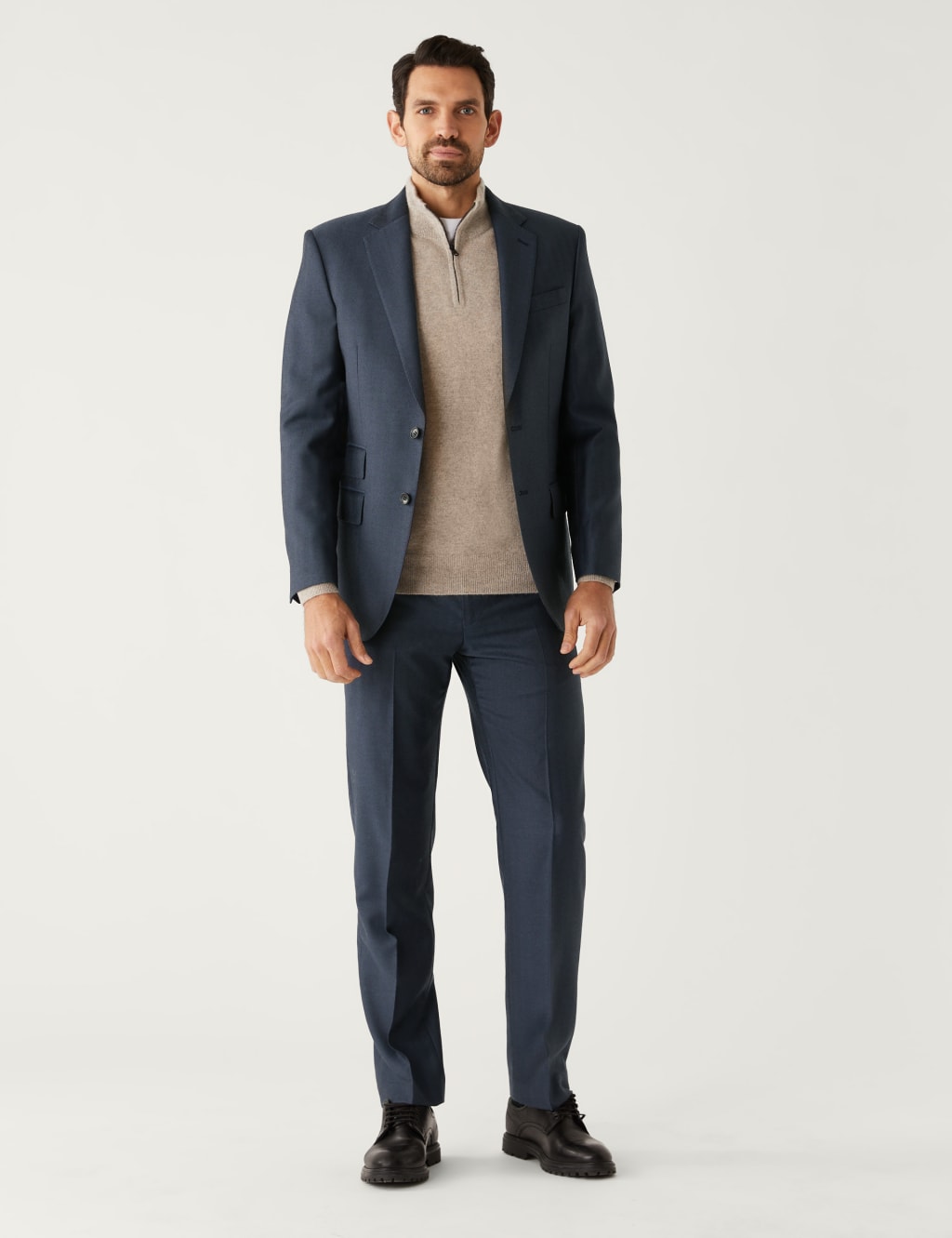 Regular Fit Pure British Wool Herringbone Suit image 6