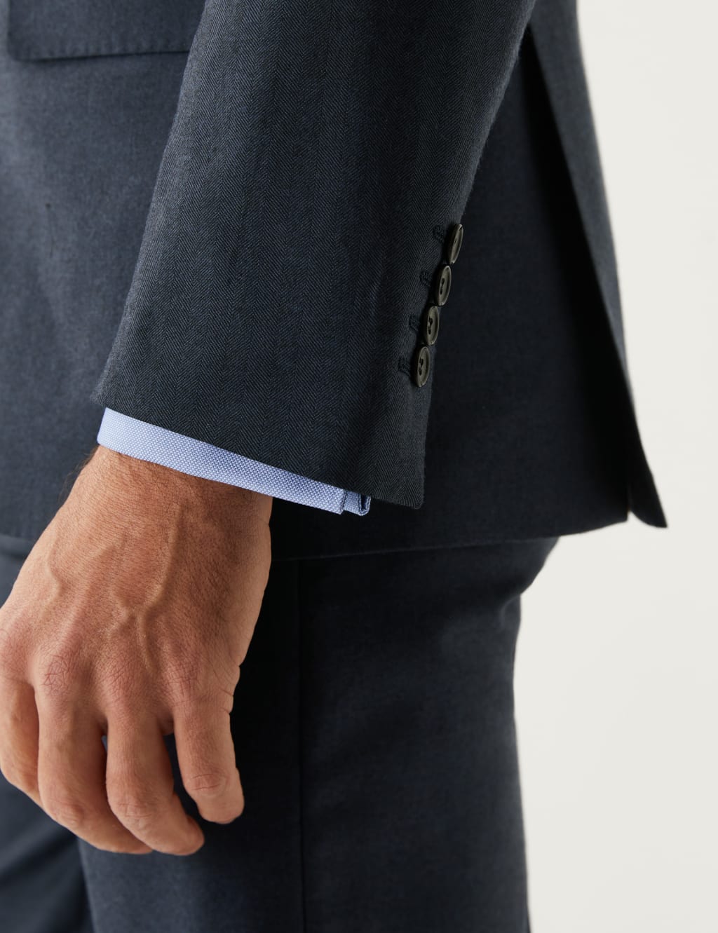 Regular Fit Pure British Wool Herringbone Suit image 7