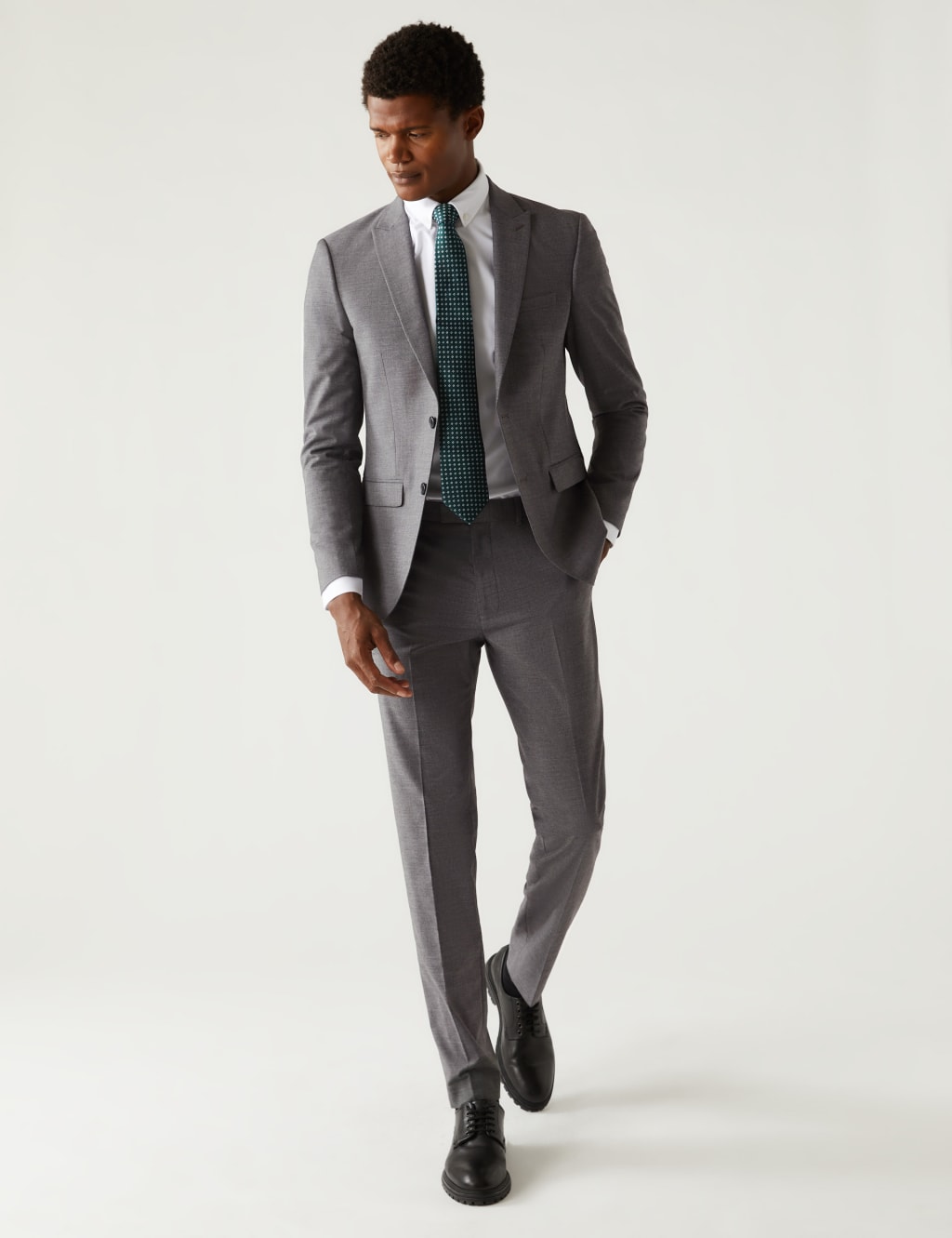 Skinny Fit Sharkskin Stretch Suit image 1