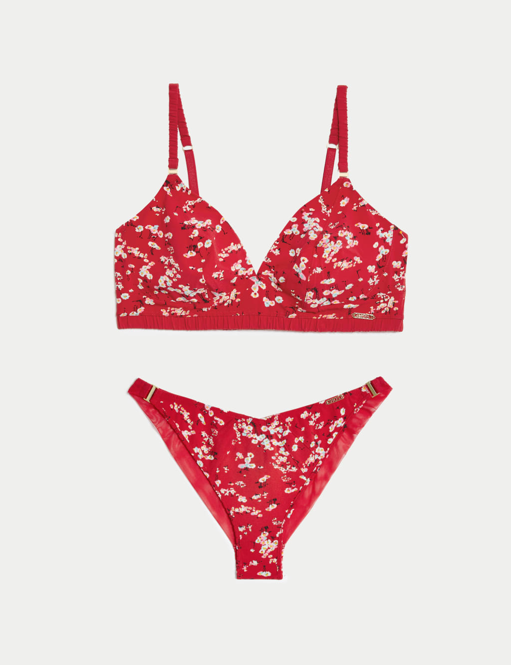Tammy Floral Print Non Wired Bralette Set A-E image 2