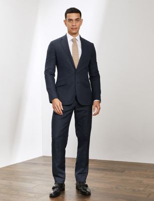 Slim Fit Silk Rich And Linen Suit
