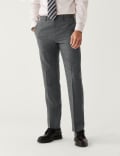 Regular Fit Pure Wool Check Suit