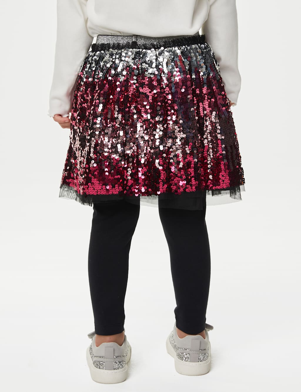 Girls Sequin Bomber & Skirt Outfit image 5