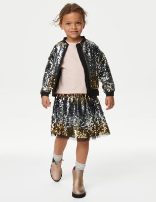 Sequin Jacket & Skirt Outfit