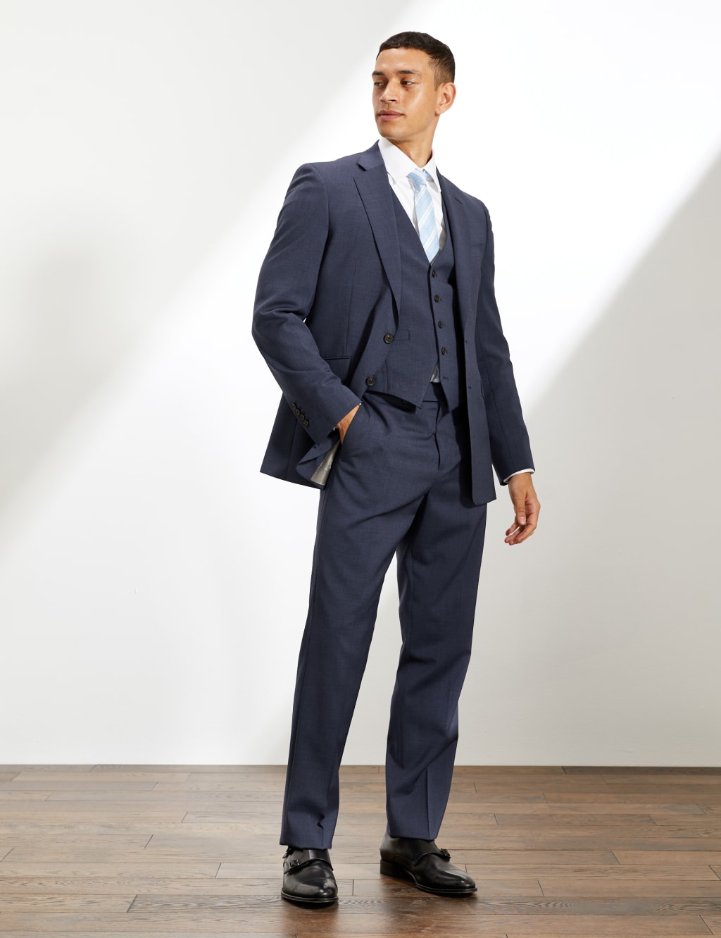 Tailored Fit Pure Wool Bi-Stretch Suit image 1