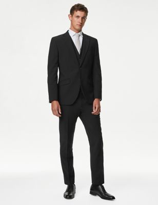Slim Fit Wool Blend Stretch Suit - PL