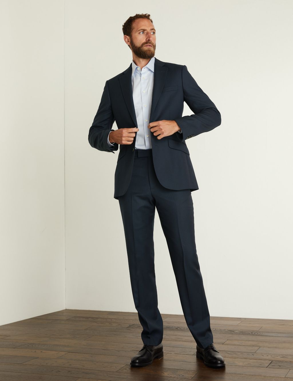 Tailored Fit Pure Wool Birdseye 2 Piece Suit image 1