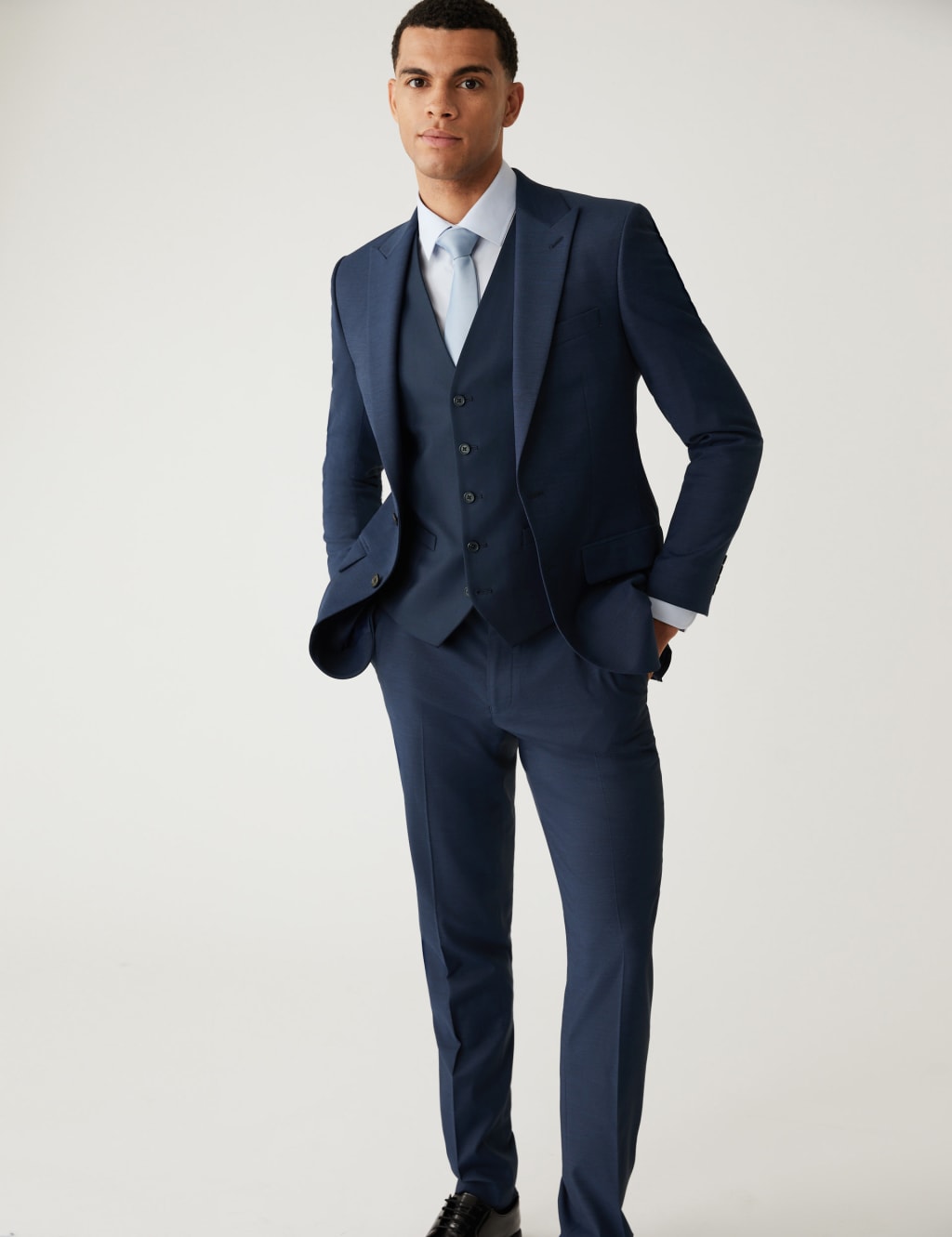 Slim Fit Sharkskin Stretch Suit image 1