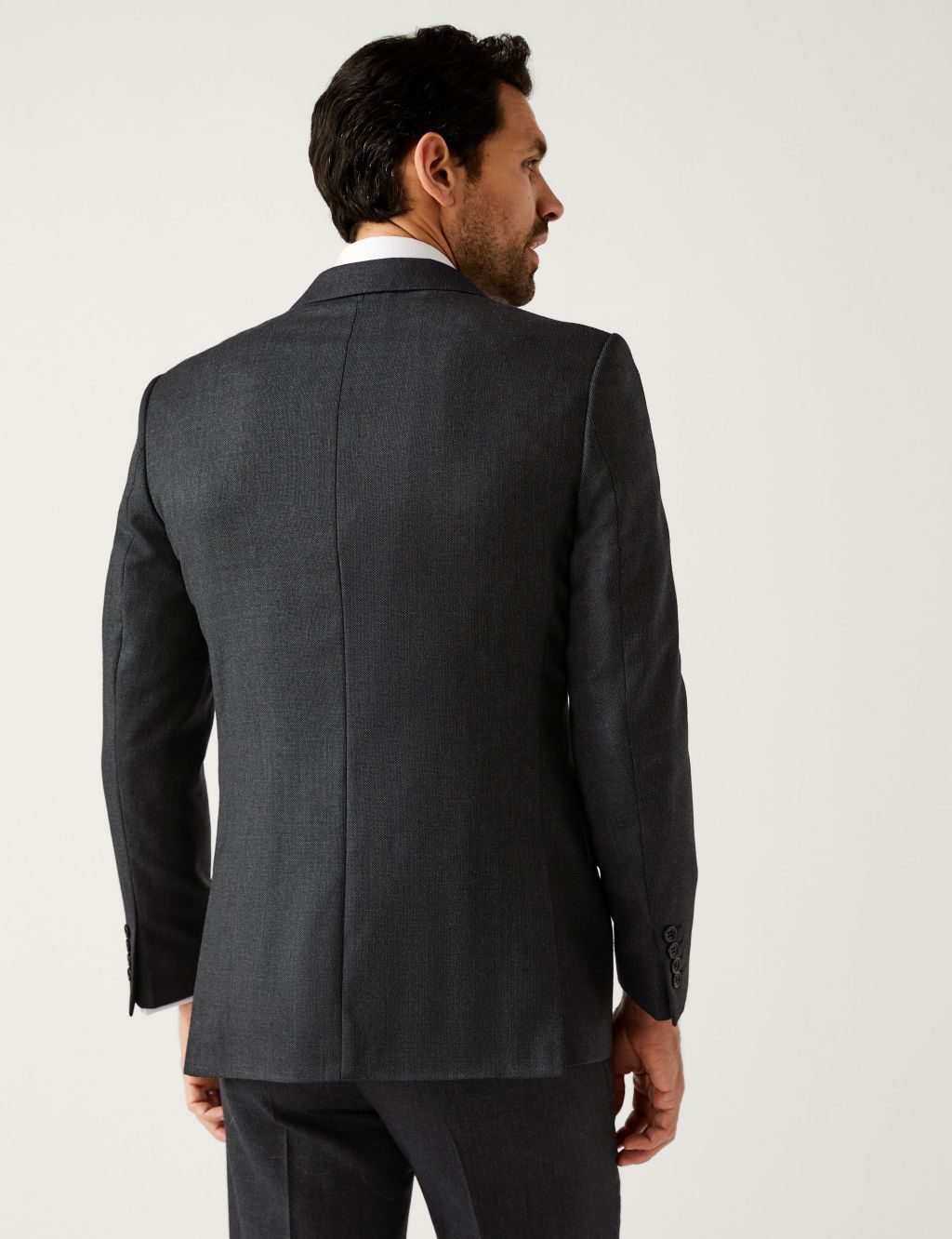 Regular Fit Birdseye Double Breasted Suit image 3