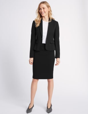 black skirt suit