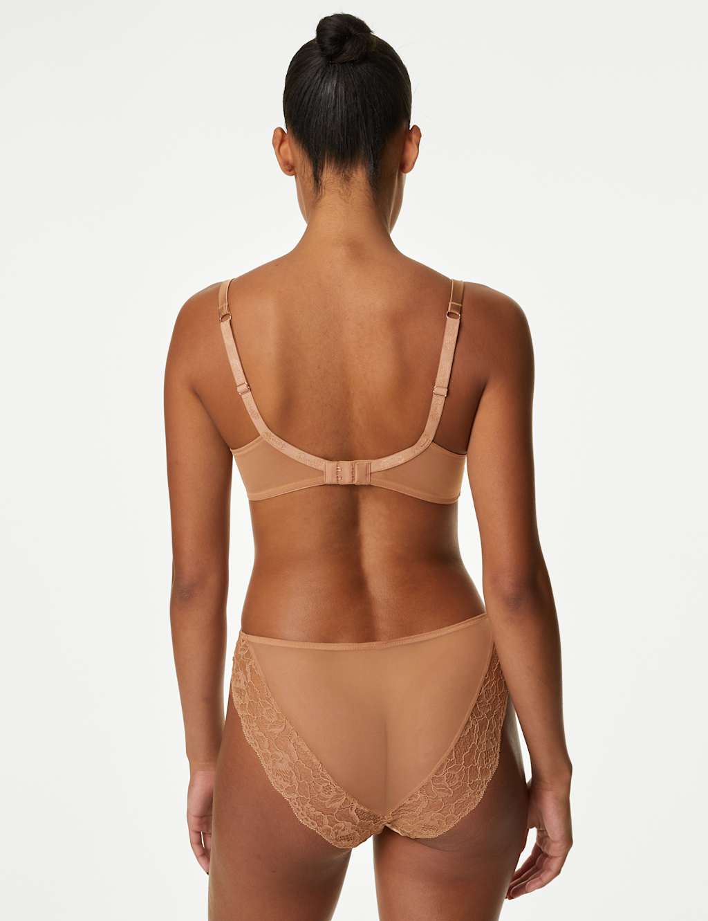 Silk & Lace Wired Full Cup Bra Set A-E image 6