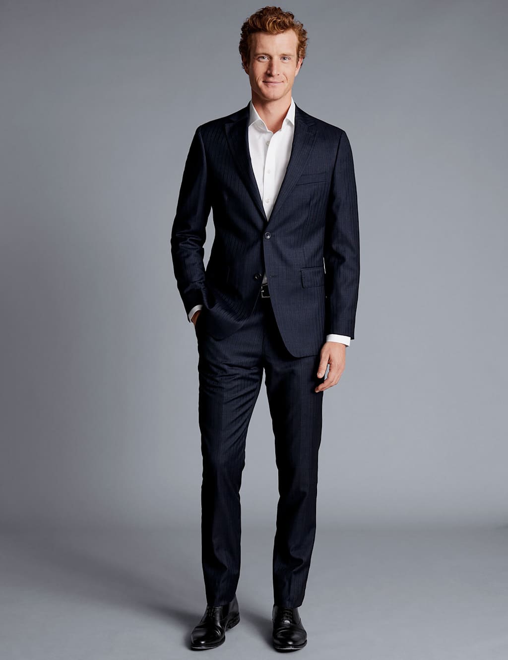 Slim Fit Pure Wool Stripe Suit image 1