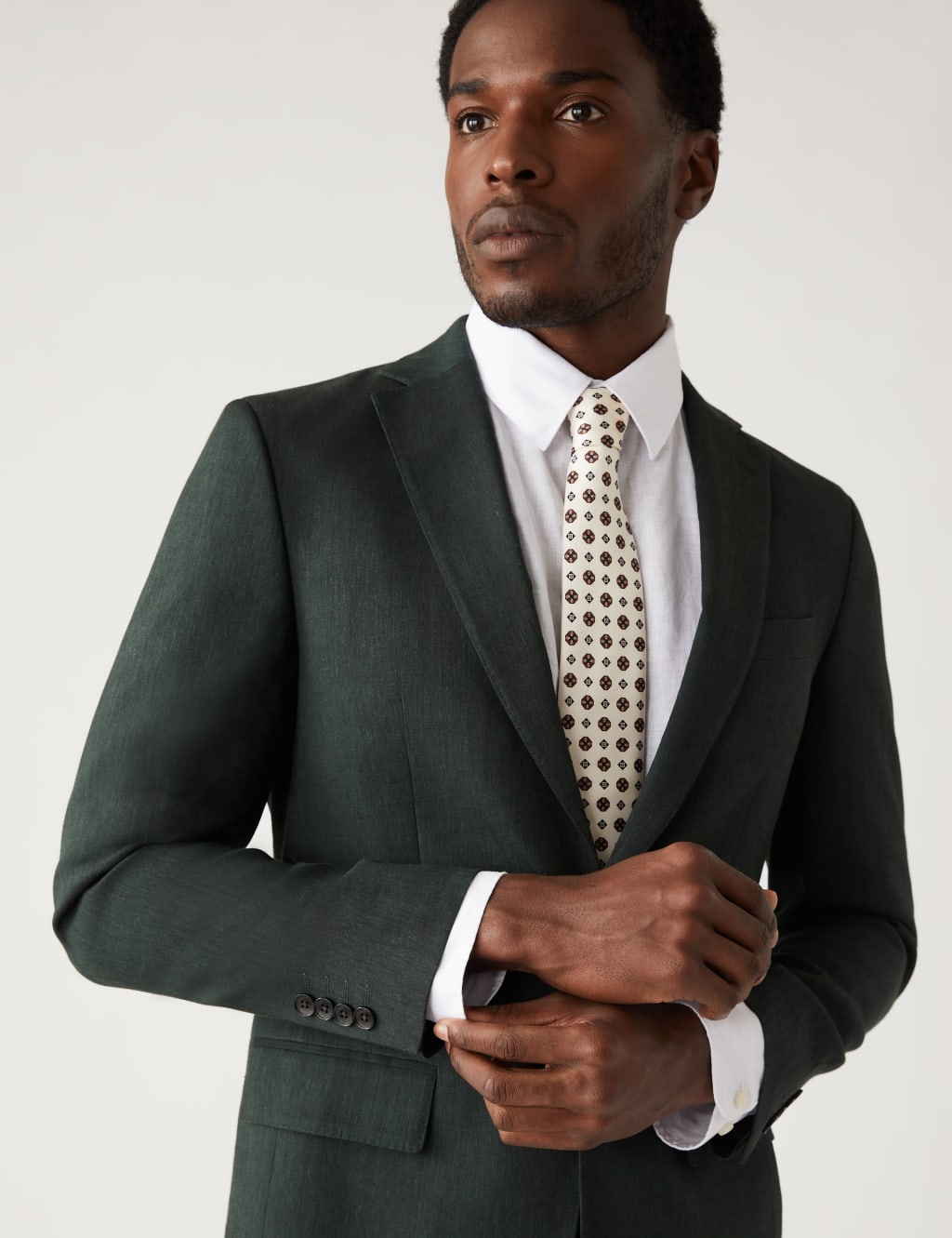 Tailored Fit Italian Linen Miracle™ Suit image 6