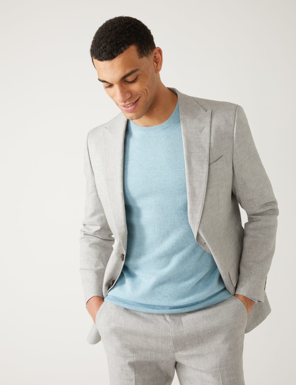 Tailored Fit Italian Linen Miracle™ Suit image 2