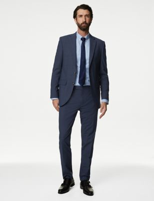 Slim Fit Prince of Wales Check Suit - SK