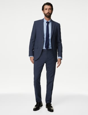 Slim Fit Prince of Wales Check Suit