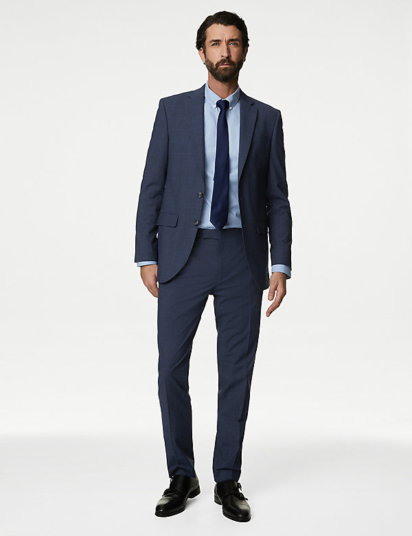 Slim Fit Prince of Wales Check Suit - CA