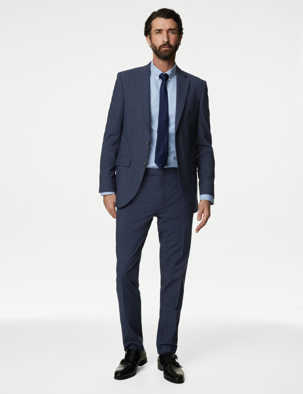 Slim Fit Prince of Wales Check Suit image 1