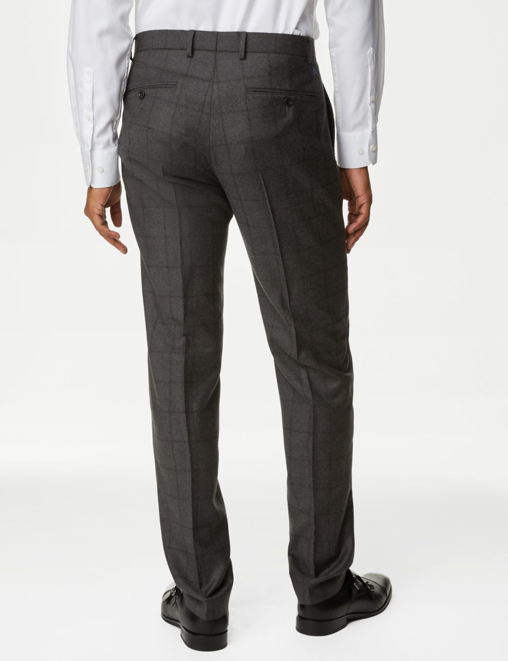 Slim Fit Pure Wool Check Suit image 5