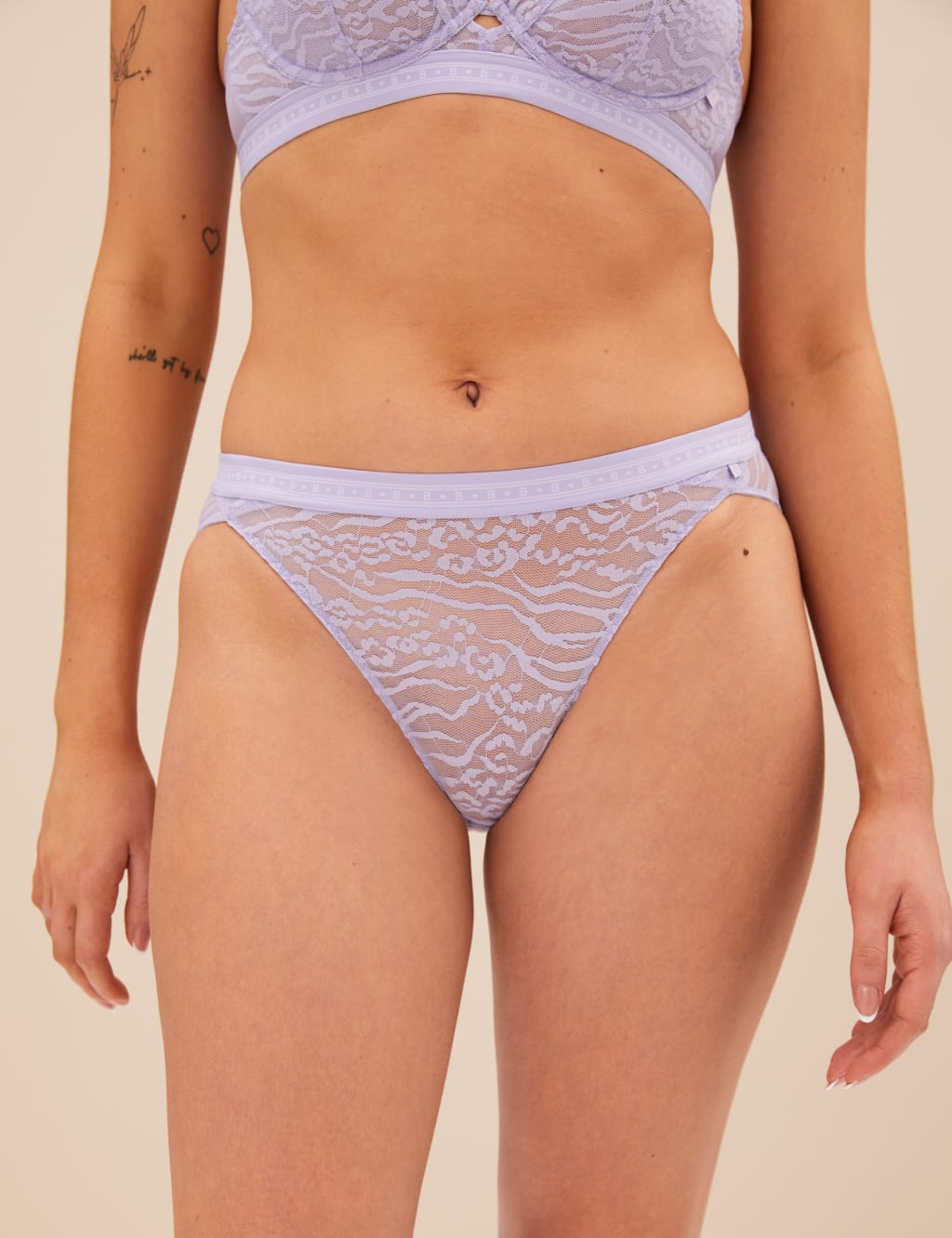 Gisella Mesh Wired Plunge Bra Set A-G image 5