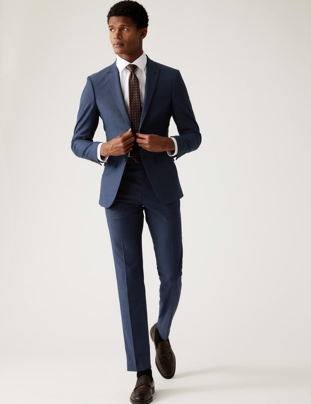 Skinny Fit Sharkskin Suit image 1