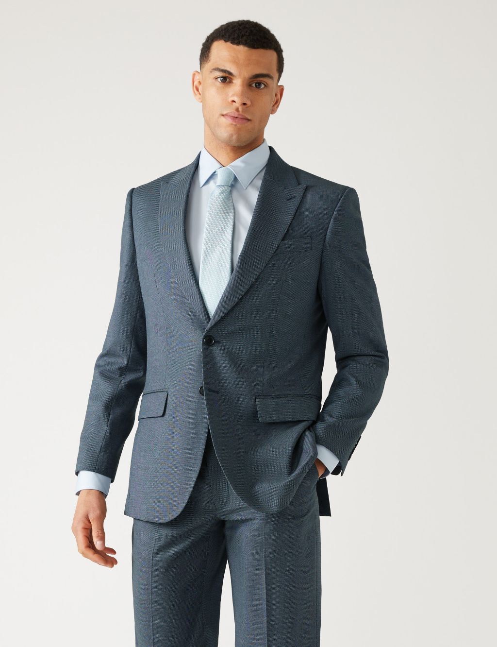 Regular Fit Textured Stretch Suit image 4
