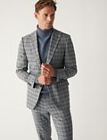 Slim Fit Check Stretch Suit