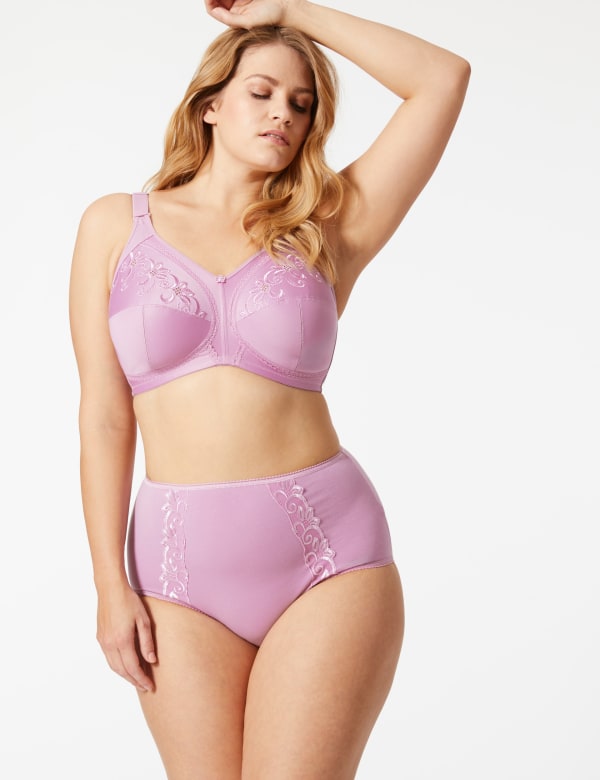 Embroidered Set with Non-Padded Full Cup B-G