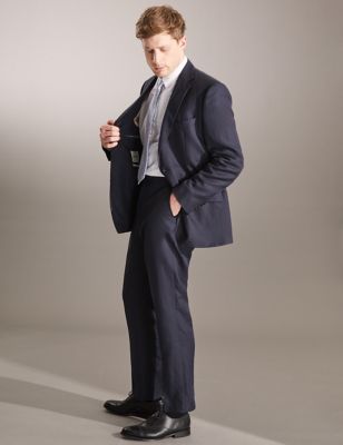 Regular Fit Silk Rich And Linen Suit