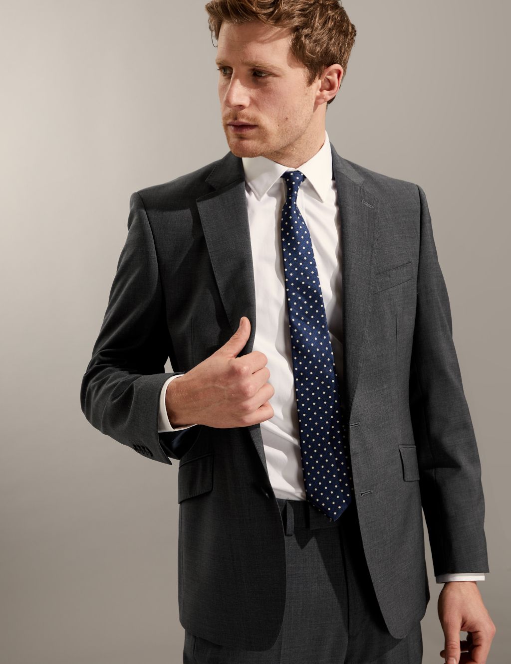 Tailored Fit Pure Wool Plain Suit image 2