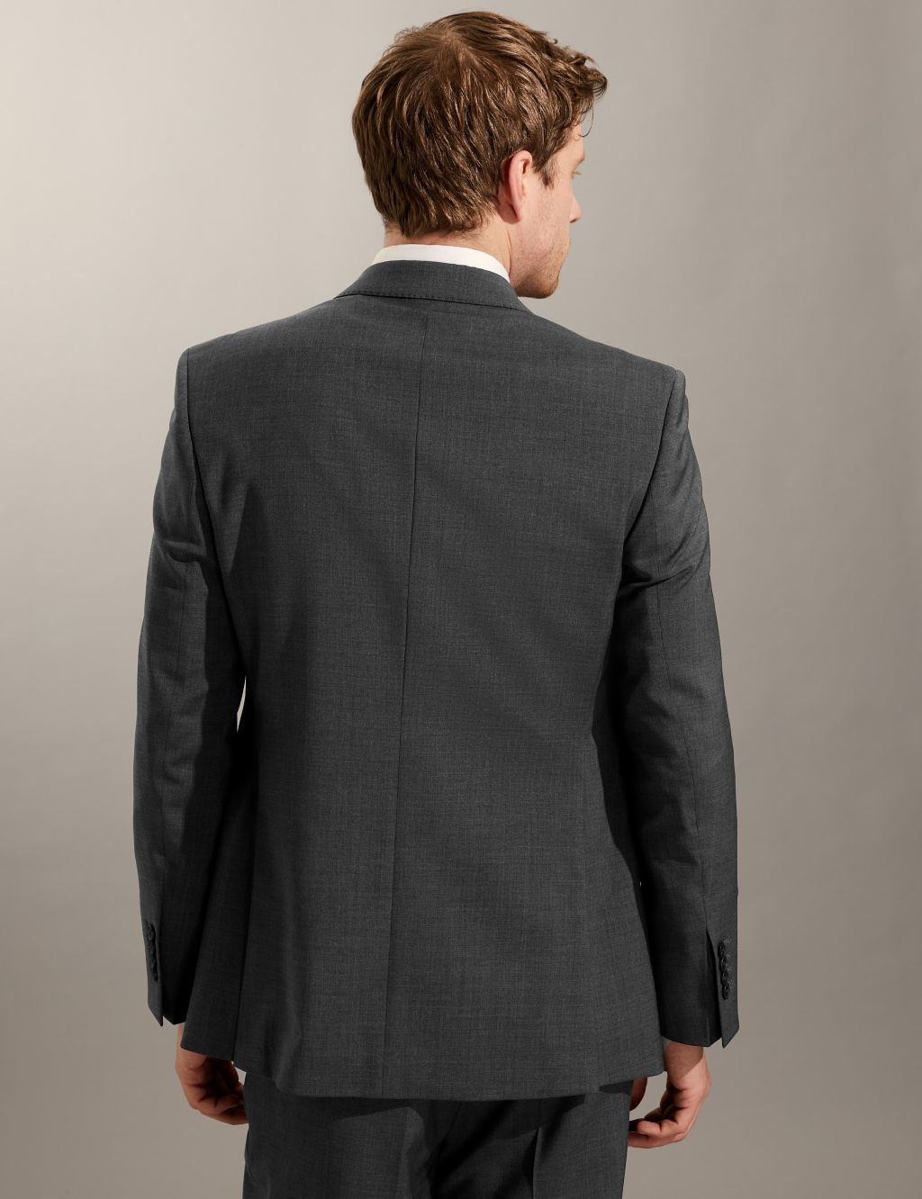 Tailored Fit Pure Wool Plain Suit image 3