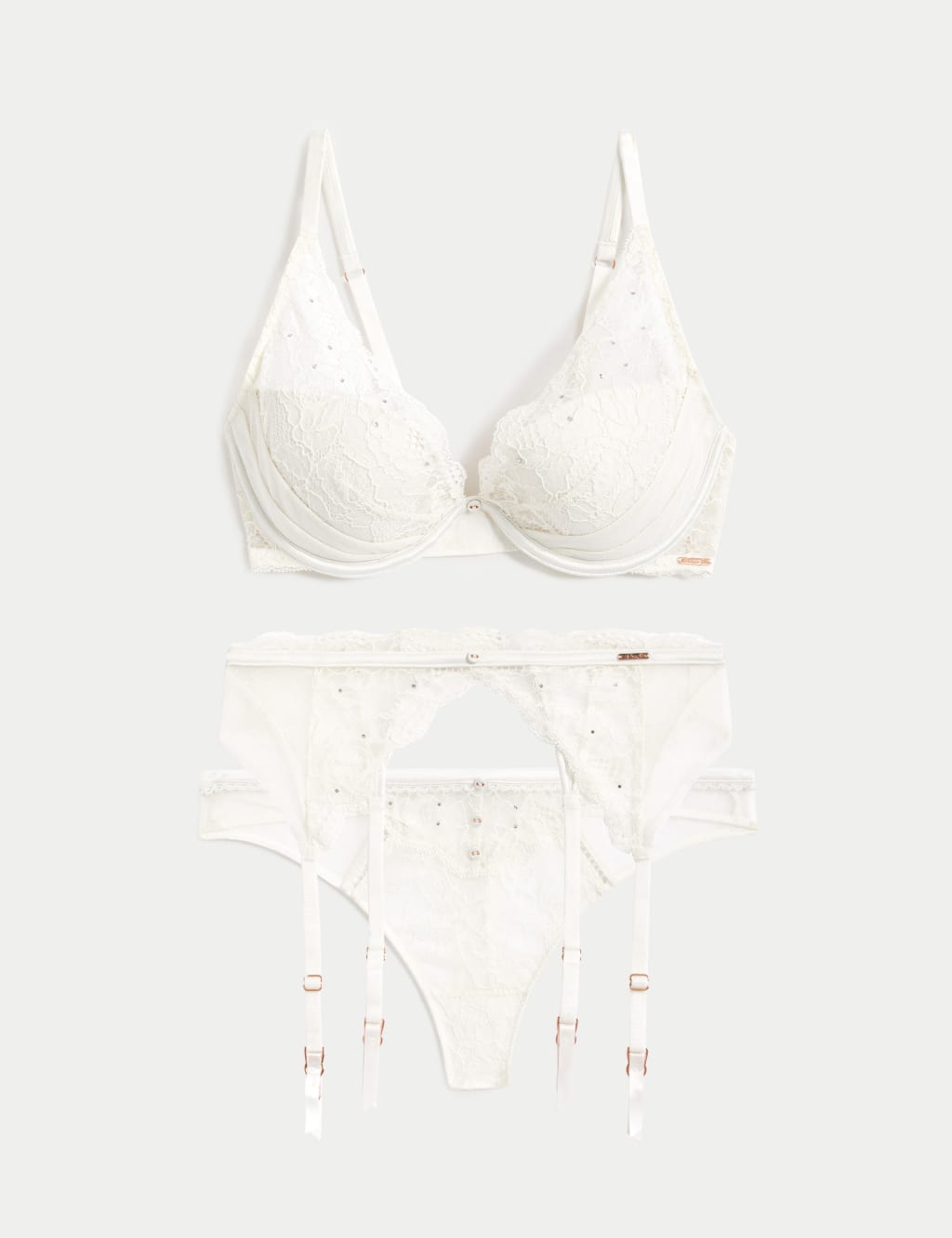 Aster Lace Wired Plunge Bra Set A-E image 2
