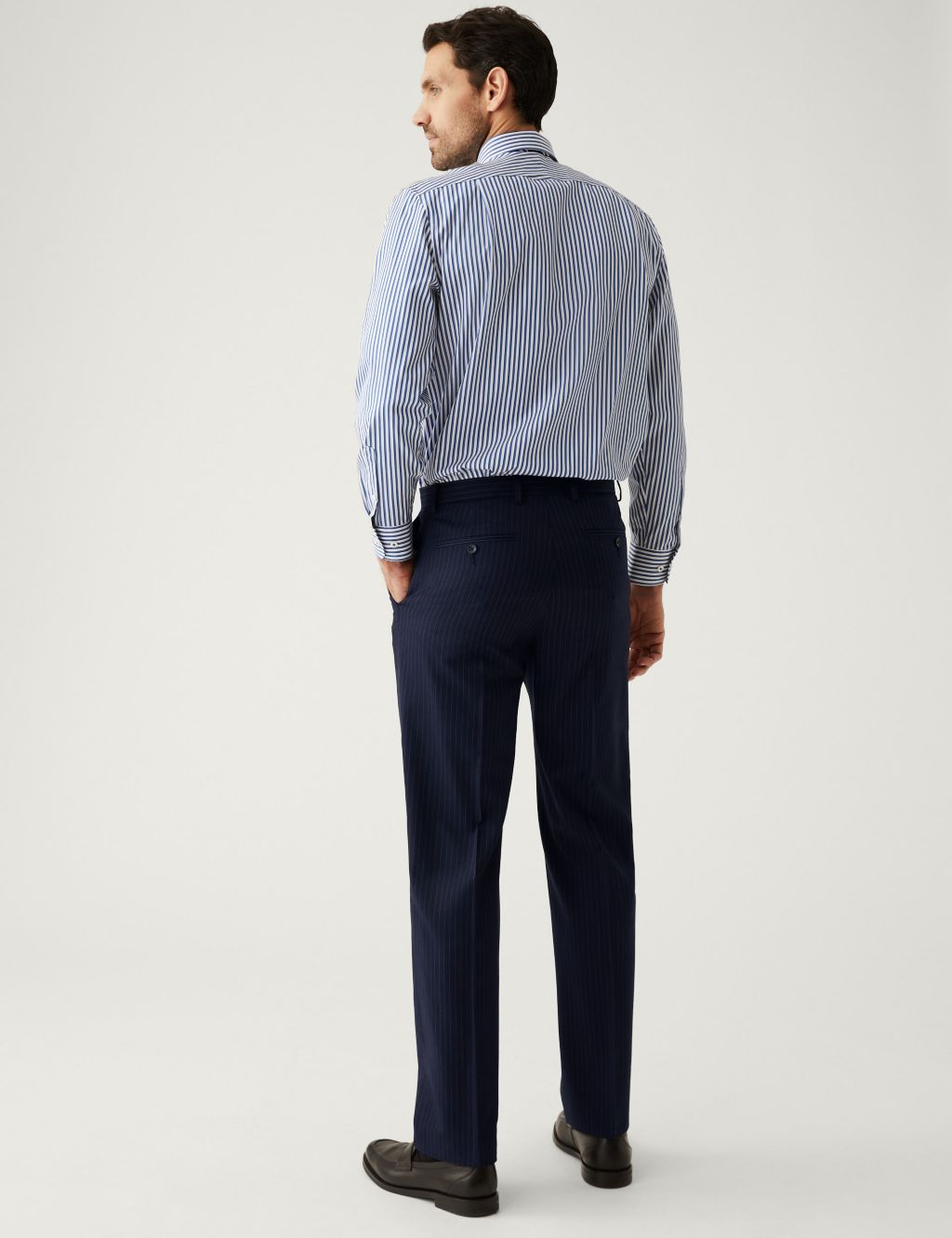 Regular Fit Wool Rich Pinstripe Suit image 5