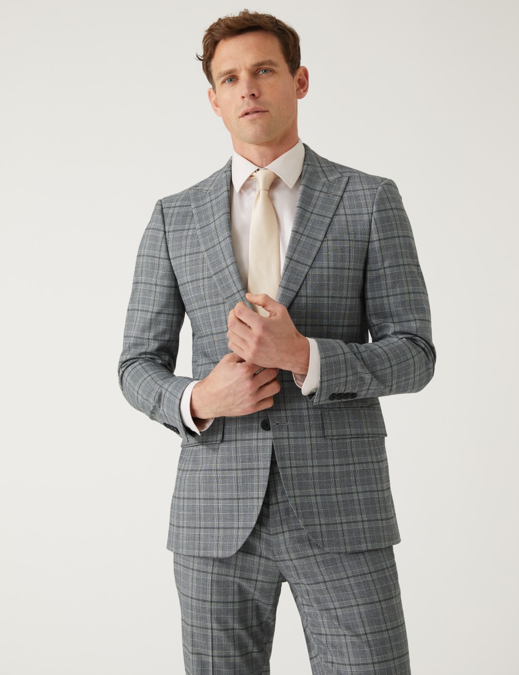 Slim Fit Prince of Wales Check Suit image 2