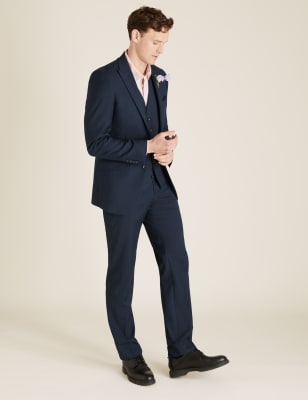 Tailored Fit 3 Piece Suit with Stretch 