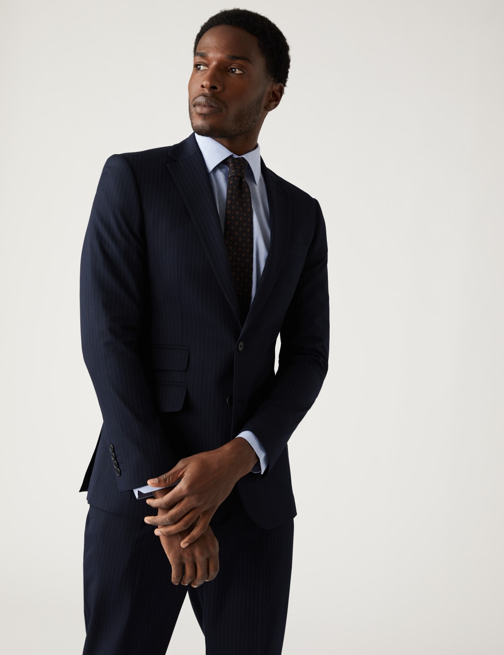 Slim Fit Pinstripe Stretch Suit image 2