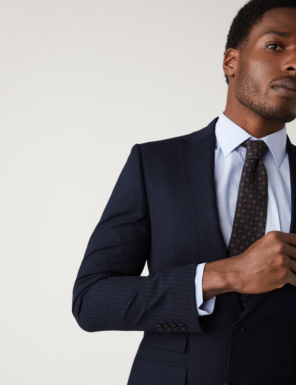 Slim Fit Pinstripe Stretch Suit image 7