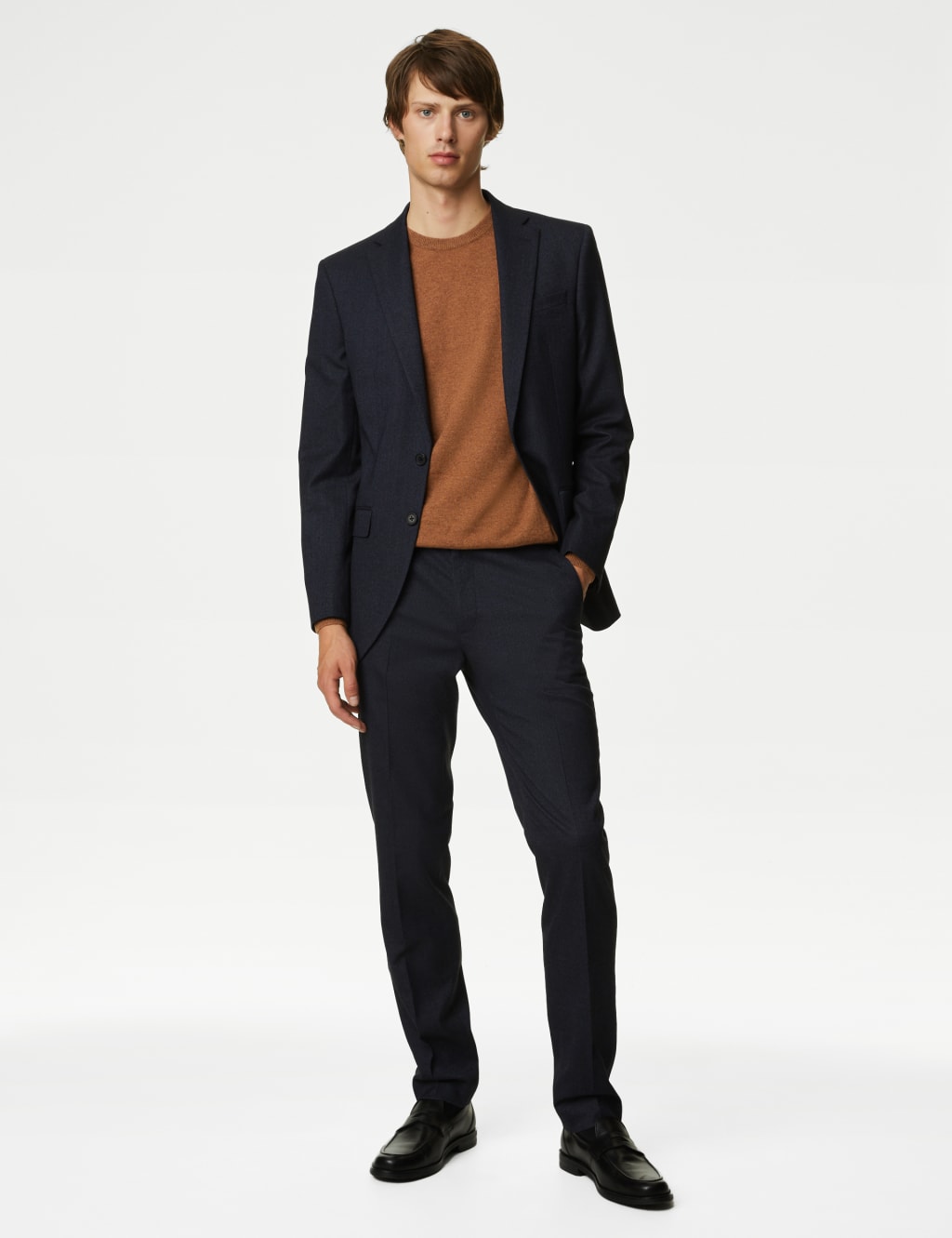 Slim Fit Stretch Textured Suit image 6