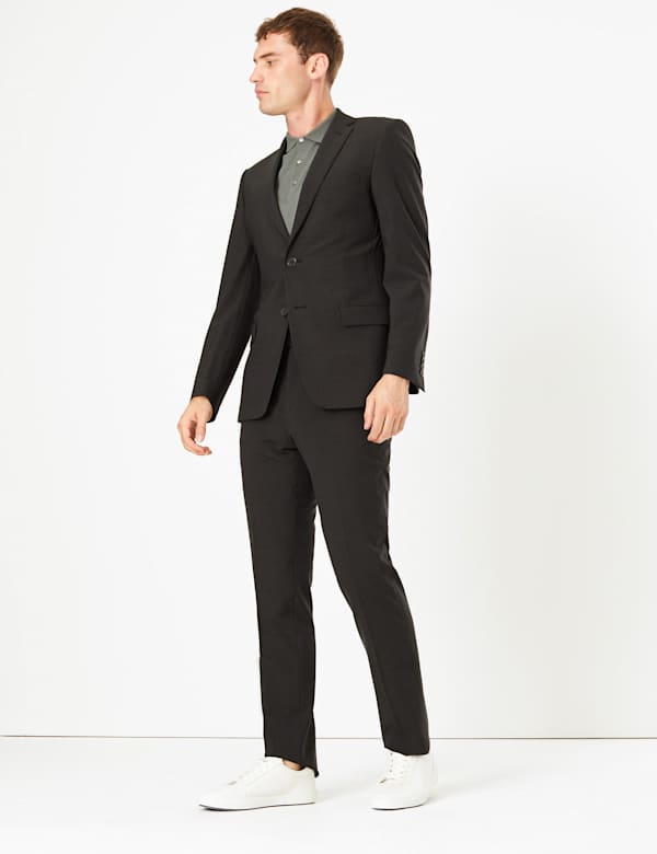 The Ultimate Grey Slim Fit Checked Suit