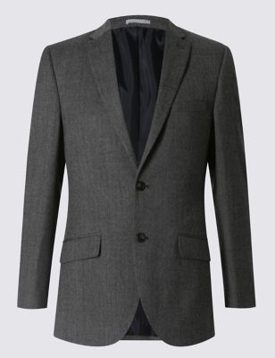 Grey Textured Tailored Fit 3 Piece Suit | M&S