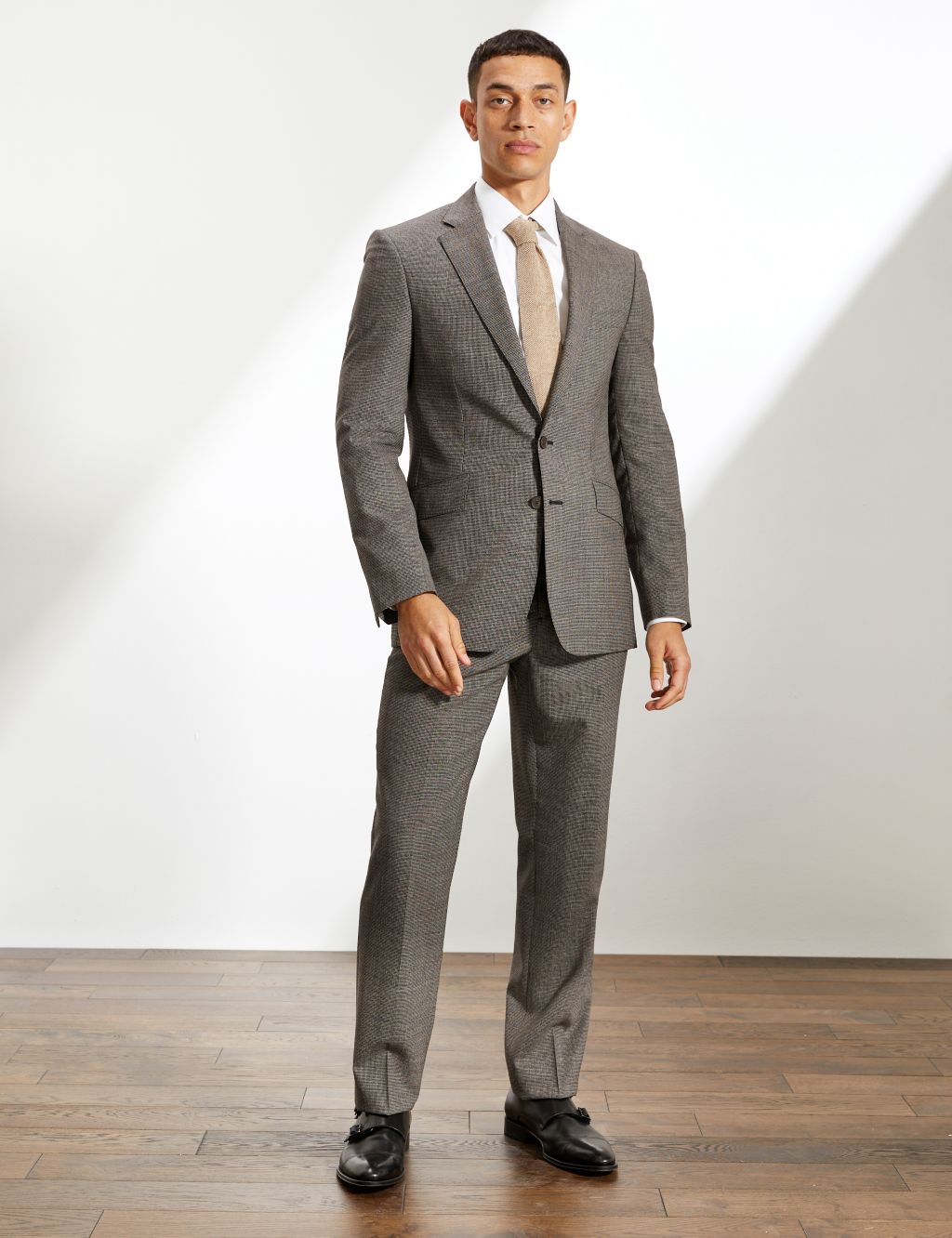 Tailored Fit Bi-Stretch Puppytooth Suit image 1