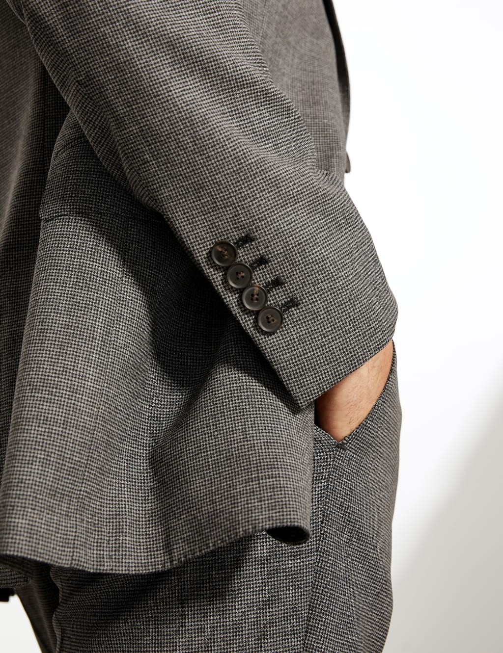 Tailored Fit Bi-Stretch Puppytooth Suit image 6