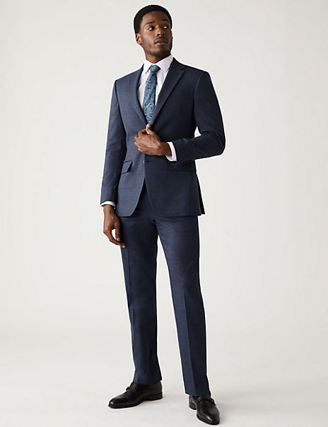 Regular Fit Prince of Wales Check Suit | M&S