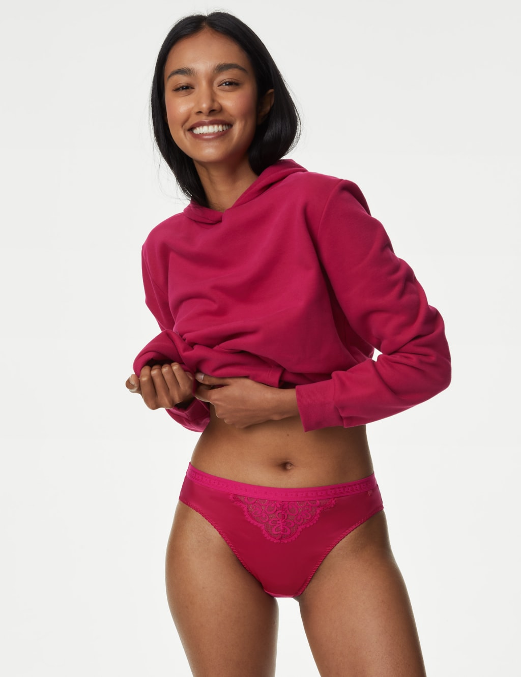 Ines Satin Wired Plunge Bra Set A-E image 5